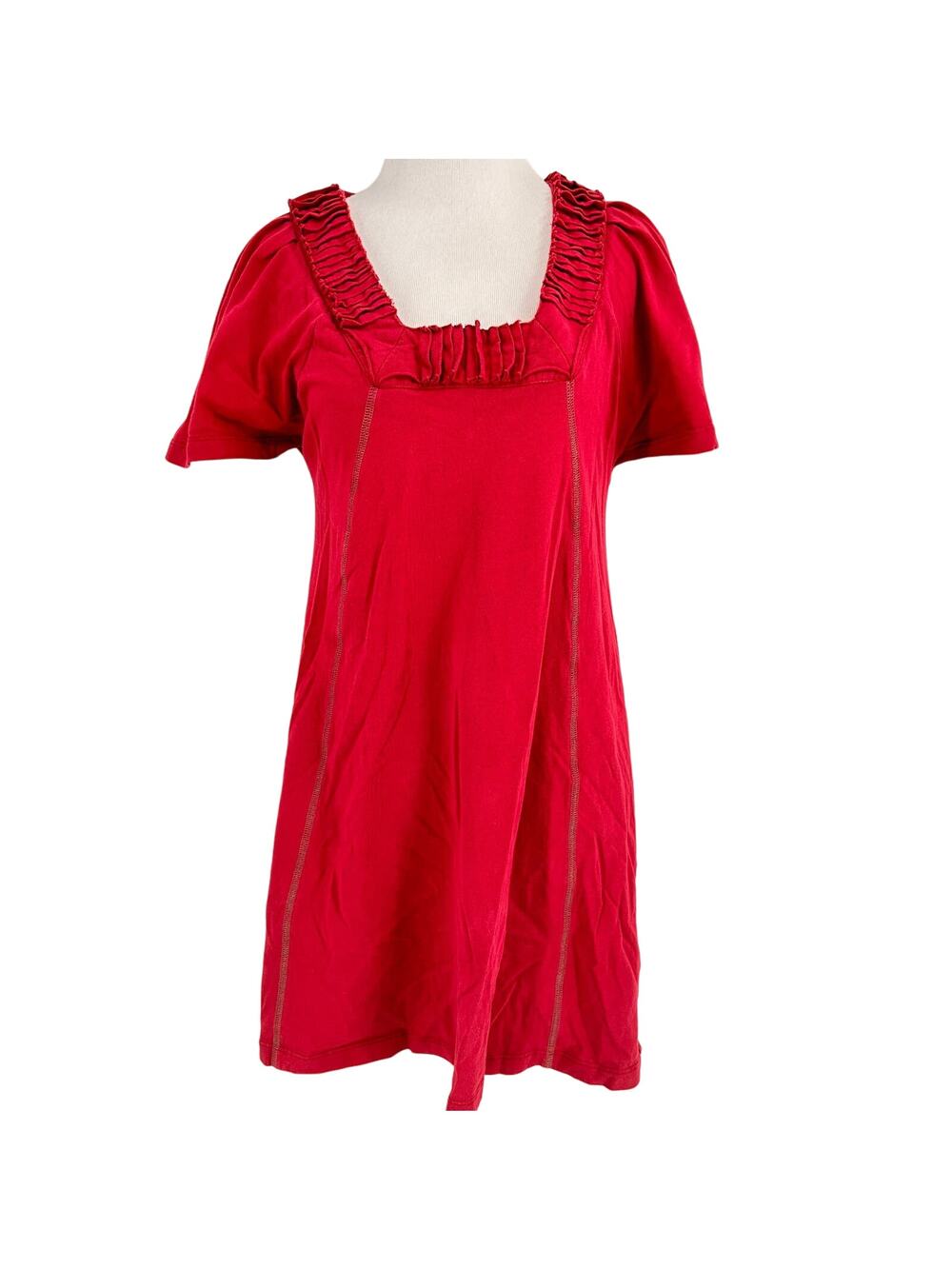 Ethos Paris Organic Cotton Red Dress Size Small
